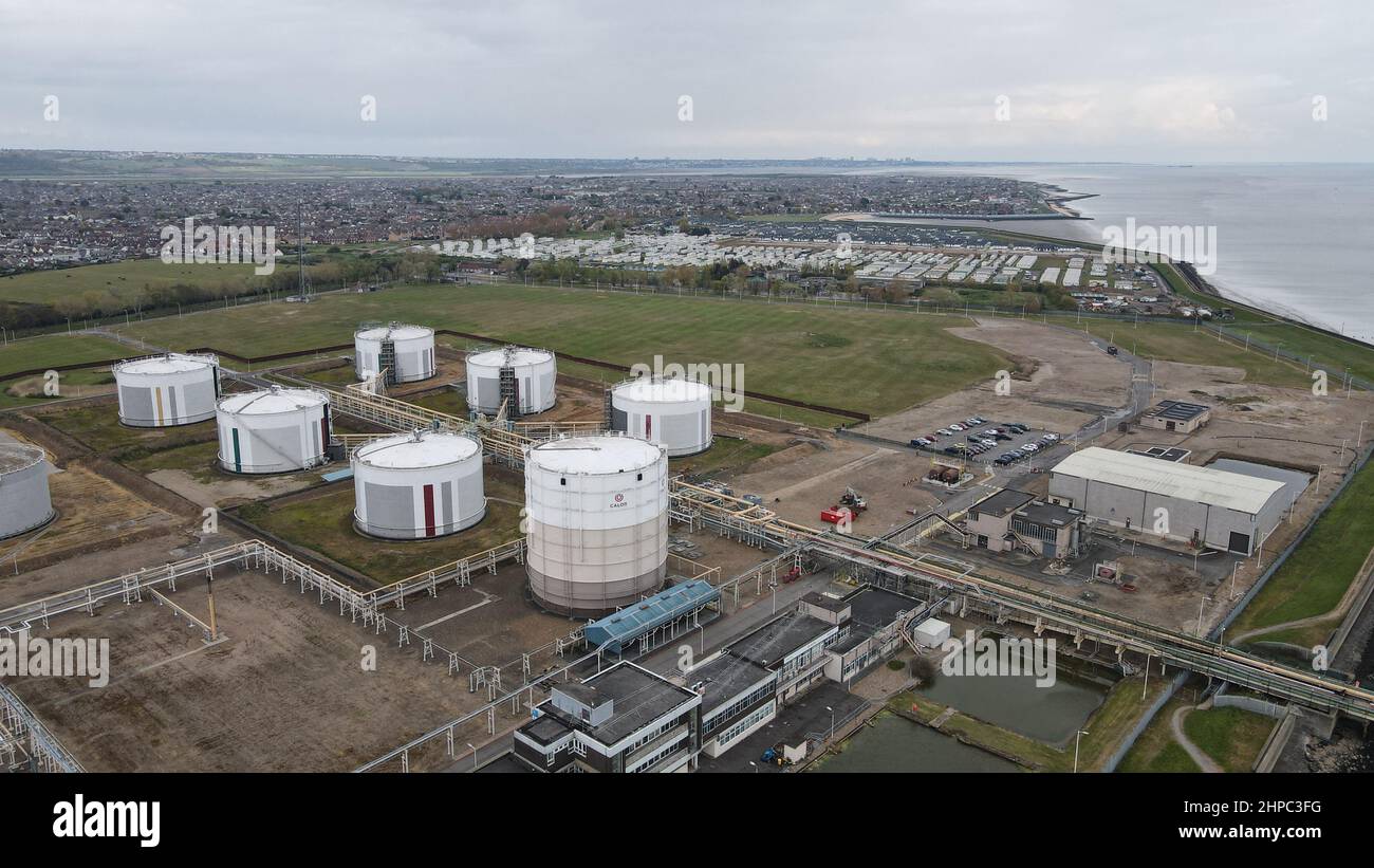 Oikos Storage Ltd, calor  gas, Canvey island Essex uk Stock Photo