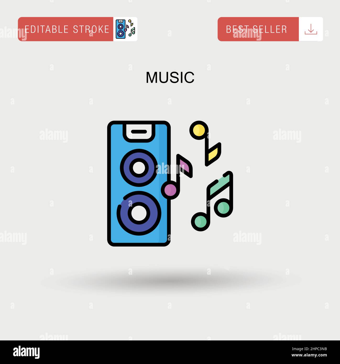 Music Simple vector icon Stock Vector Image & Art - Alamy