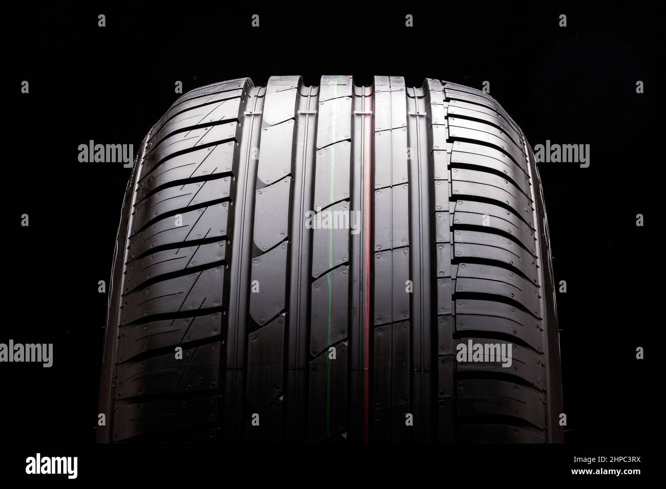 KRASNOYARSK, Russia, February 19, 2022: Nokian tyres Hakka Blue 3 new tire summer protector. Stock Photo