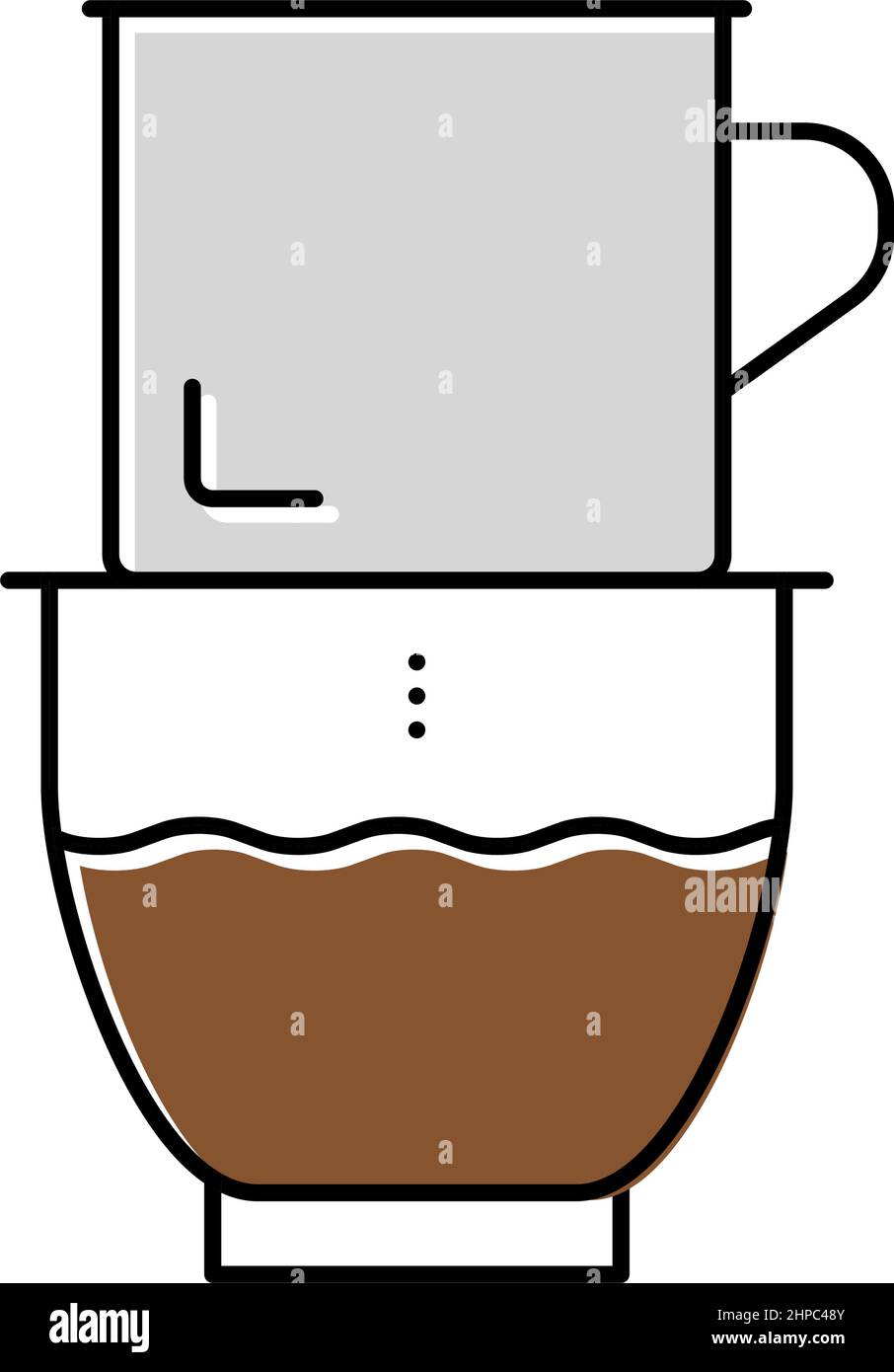 vietnam brew coffee equipment color icon vector illustration Stock