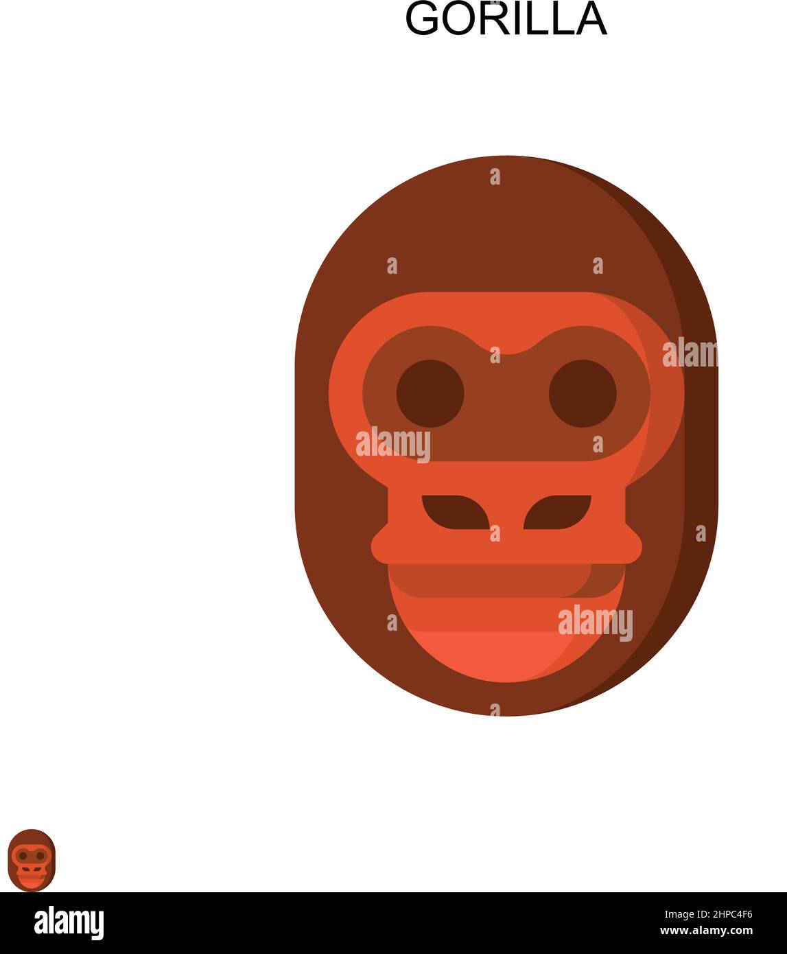 Gorilla Simple vector icon. Illustration symbol design template for web mobile UI element. Stock Vector