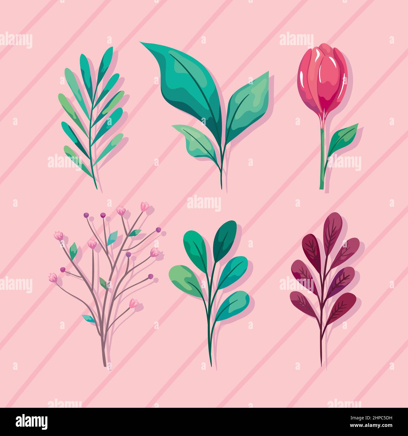 icons with natural foliage Stock Vector Image & Art - Alamy