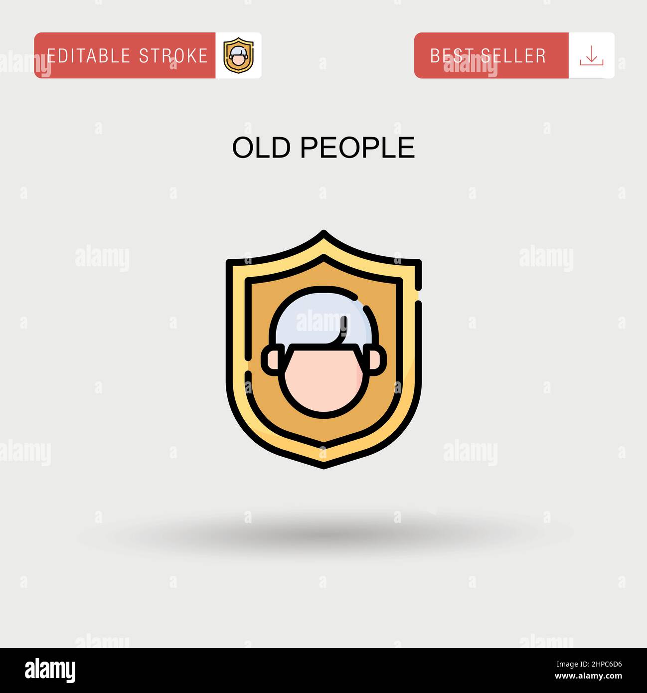Old people Simple vector icon Stock Vector Image & Art Alamy