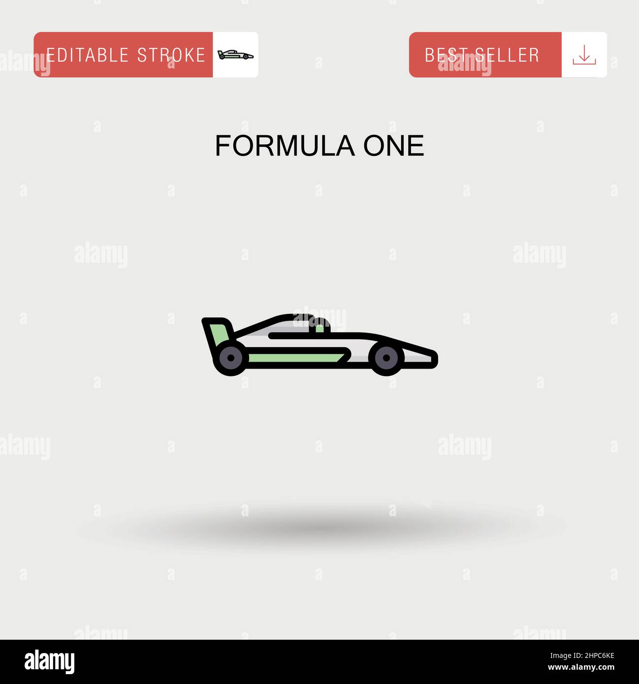 Formula one Simple vector icon. Stock Vector