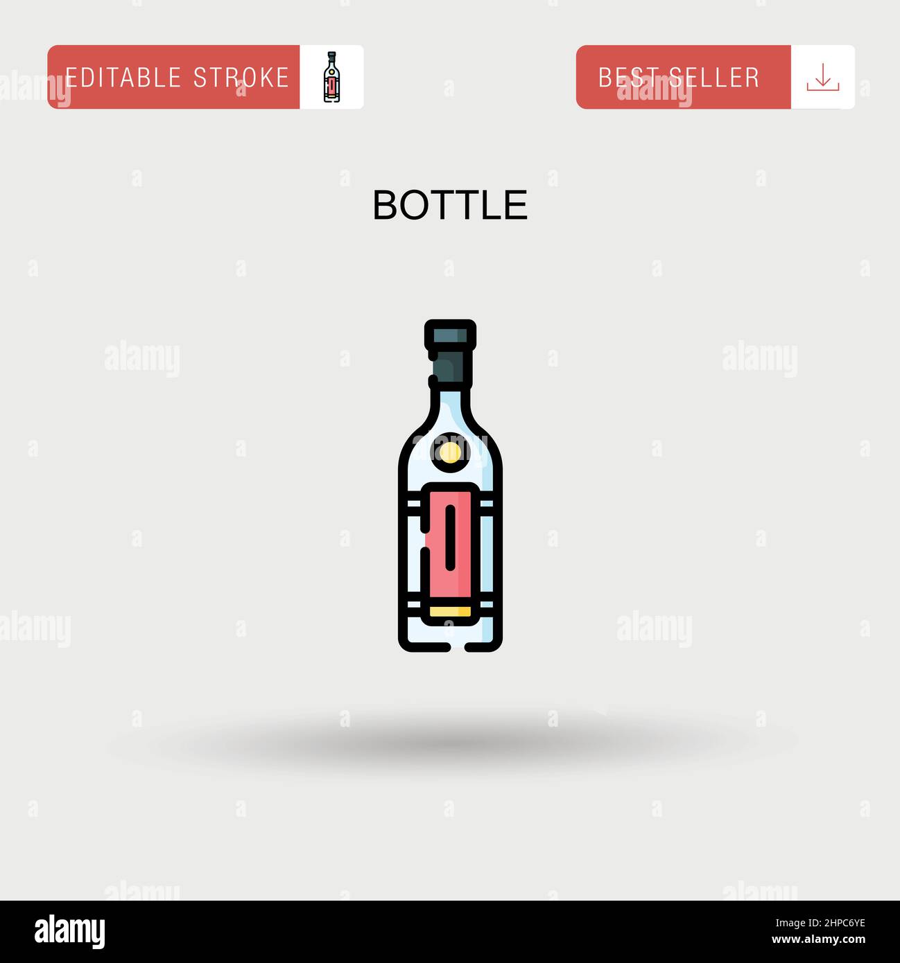 Bottle Simple vector icon Stock Vector Image & Art - Alamy