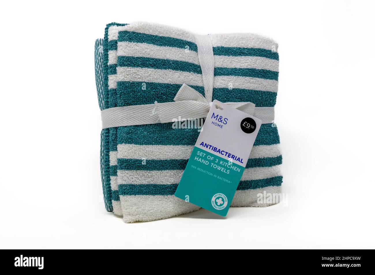 Marks & Spencer Set of 3 Antibacterial Kitchen Hand Towels Stock Photo -  Alamy
