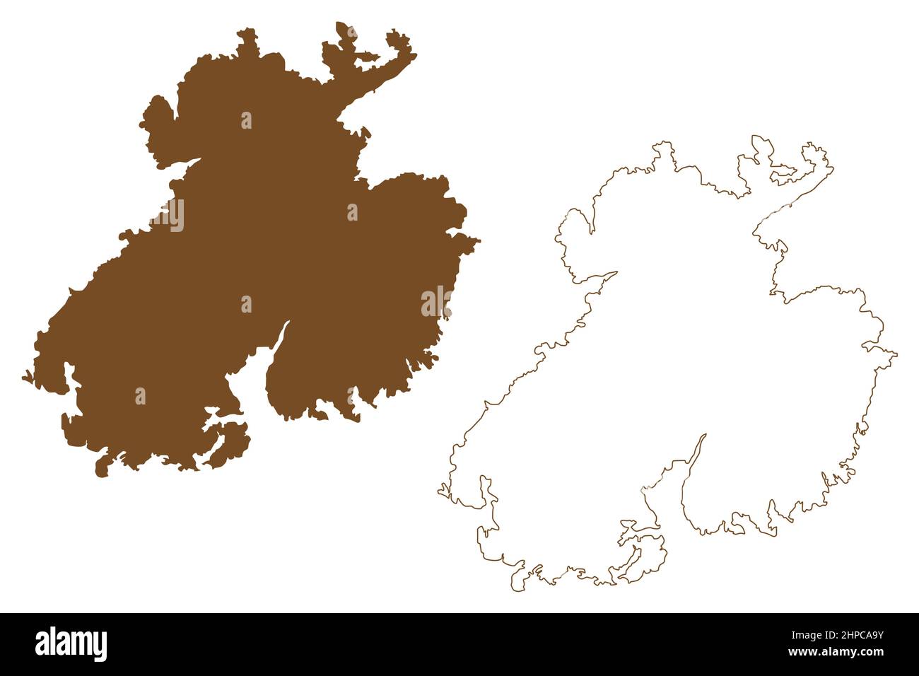 Ostersocknen island (Republic of Finland, Aland Islands) map vector illustration, scribble sketch Östersocknen map Stock Vector