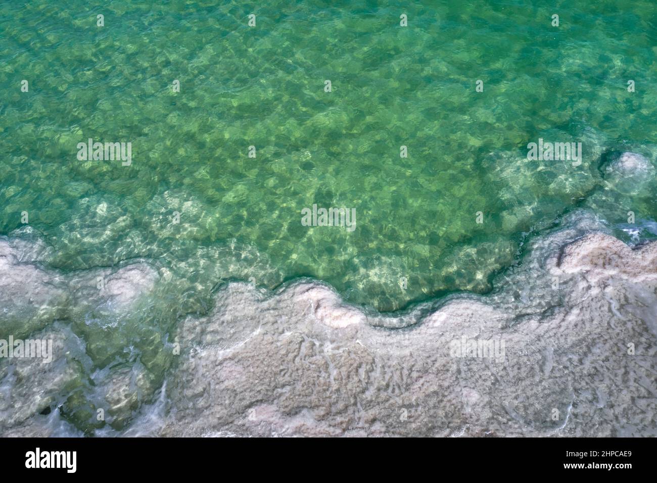 Unique patterns of the Dead sea, Israel. Aerial photography Stock Photo