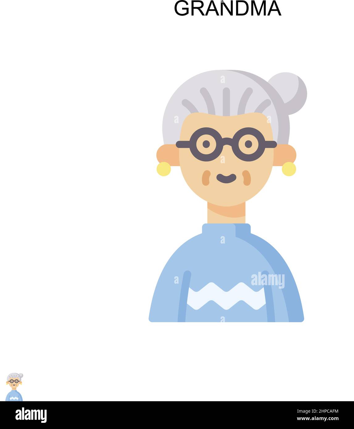 Grandma icon hi-res stock photography and images - Alamy