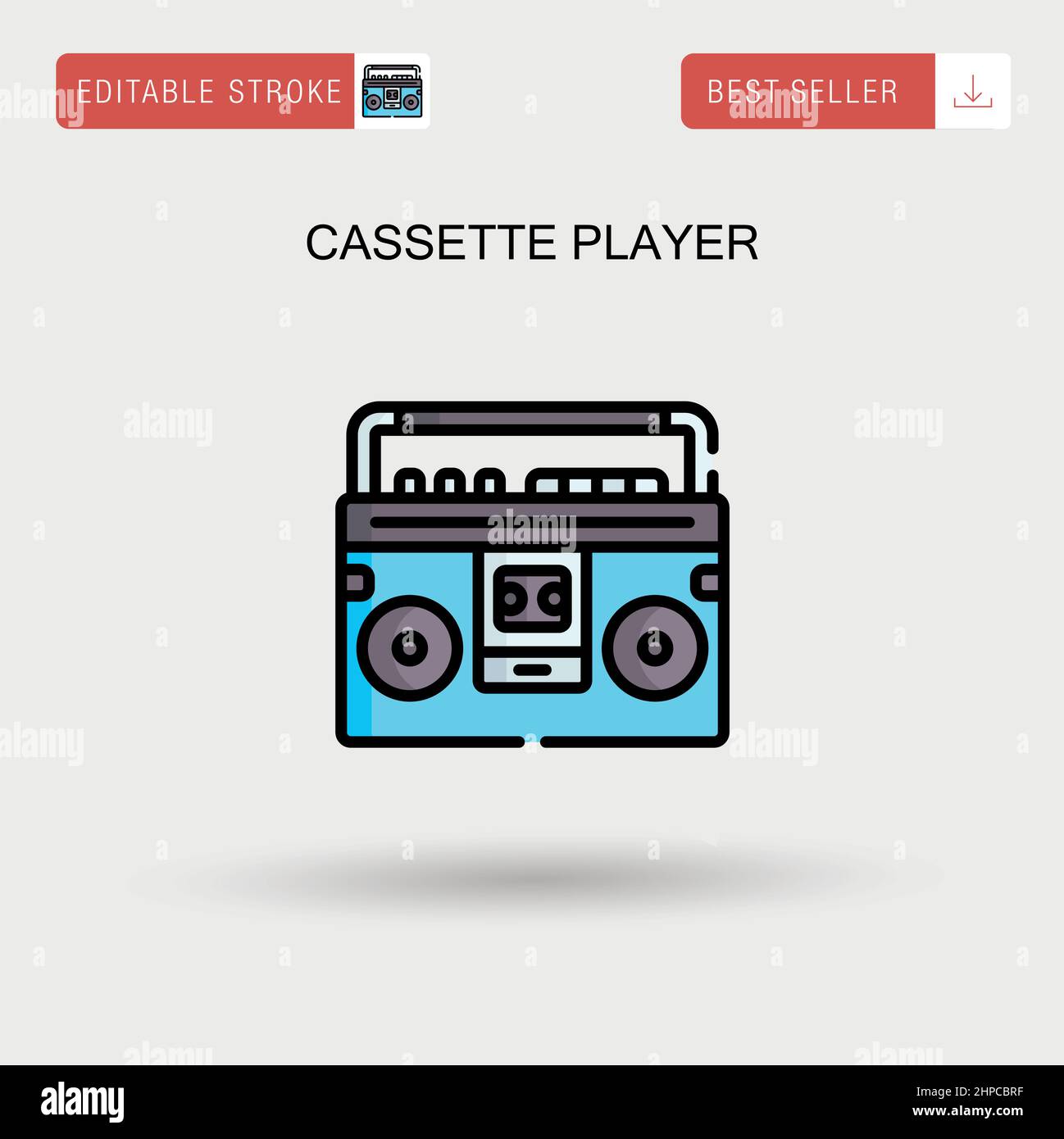 Cassette player Simple vector icon Stock Vector Image & Art - Alamy