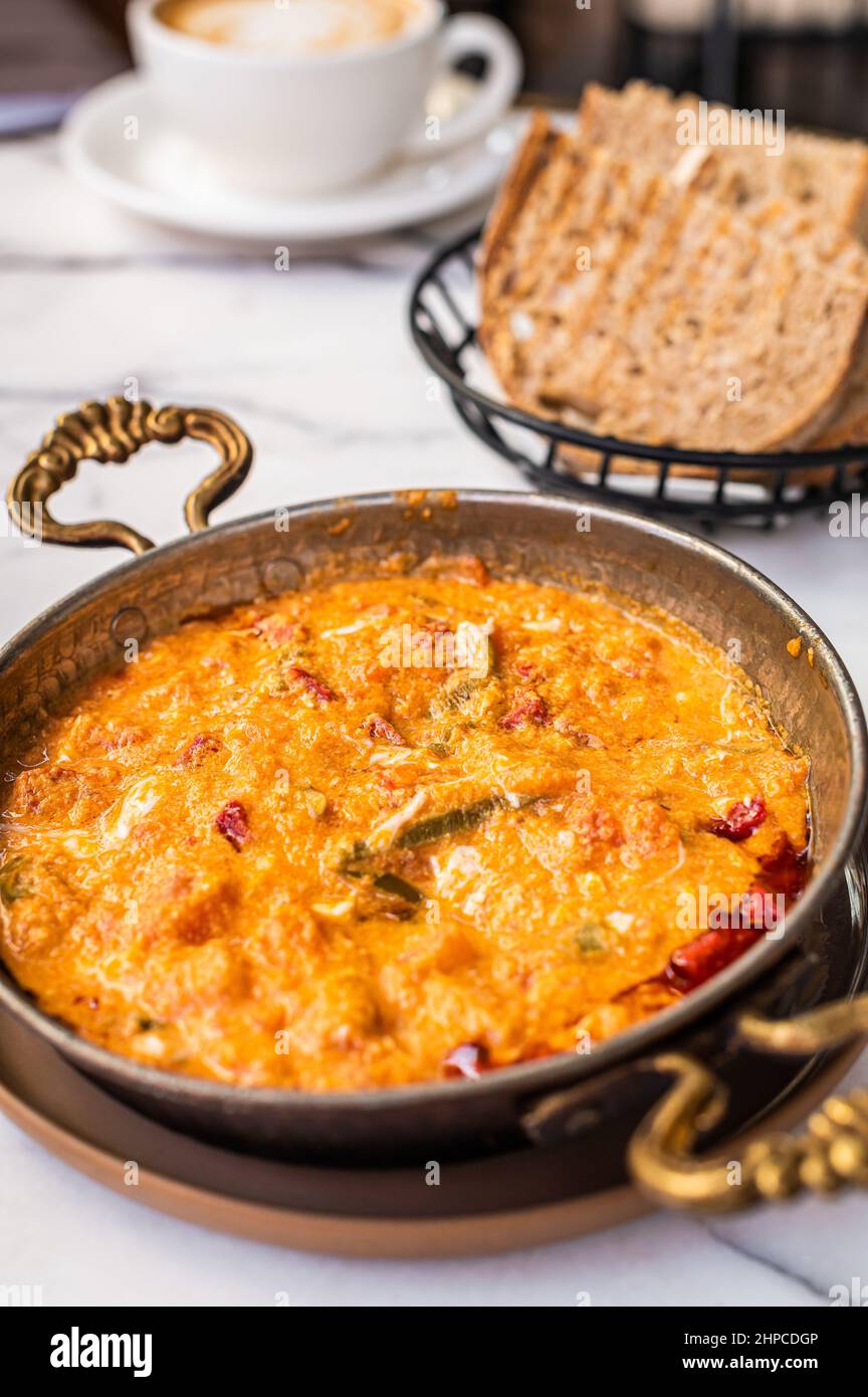 Traditional Turkish Menemen With Eggs Sausage Sucuk And Tomatoes Traditional Turkish Menemen With Eggs Sausage Sucuk And Tomatoes