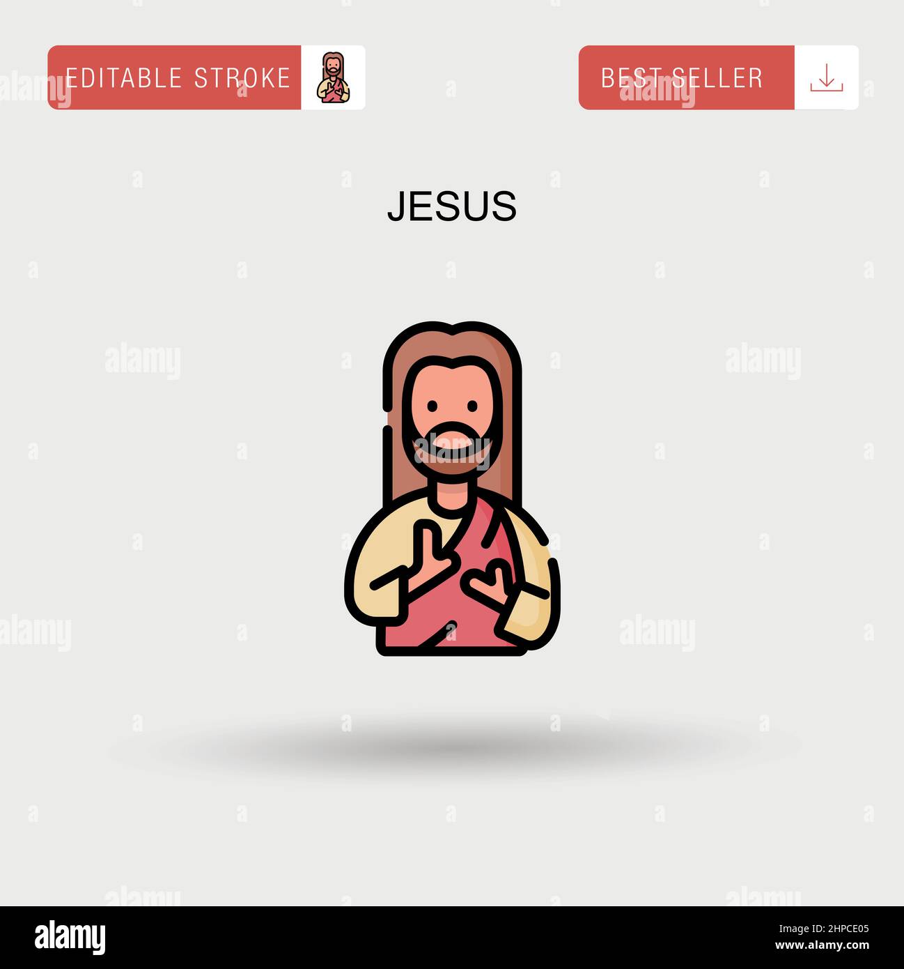 Jesus Simple vector icon Stock Vector Image & Art - Alamy