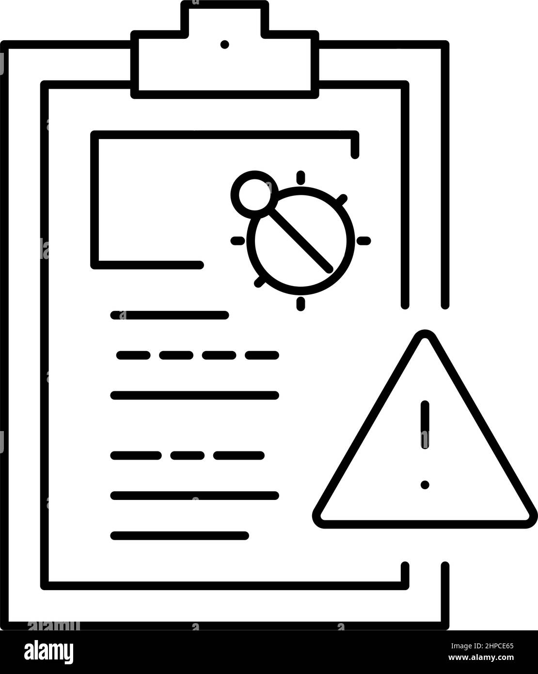 bug report line icon vector illustration Stock Vector Image & Art - Alamy
