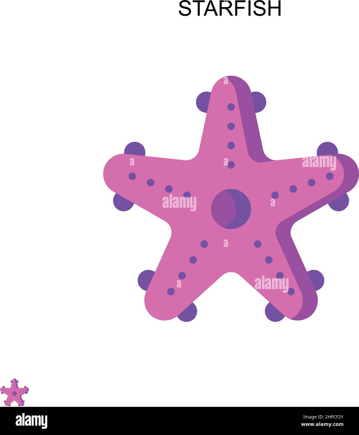 Starfish Simple vector icon. Illustration symbol design template for ...