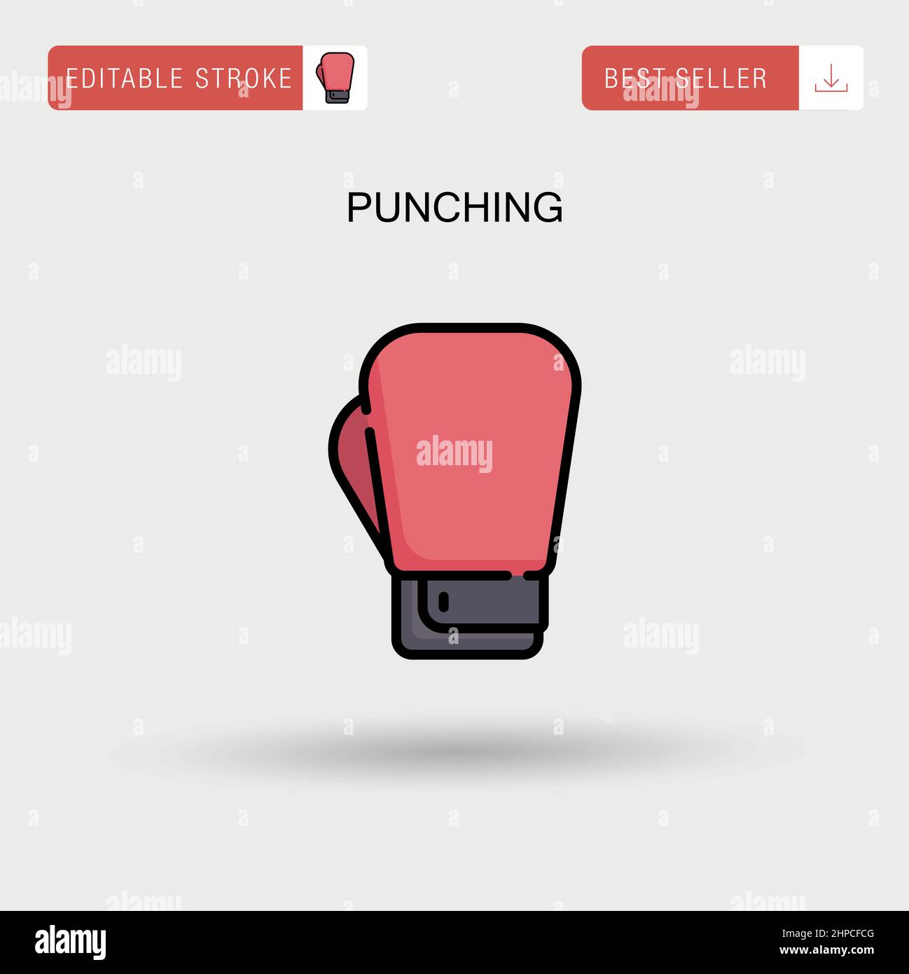 Punching Simple vector icon Stock Vector Image & Art Alamy