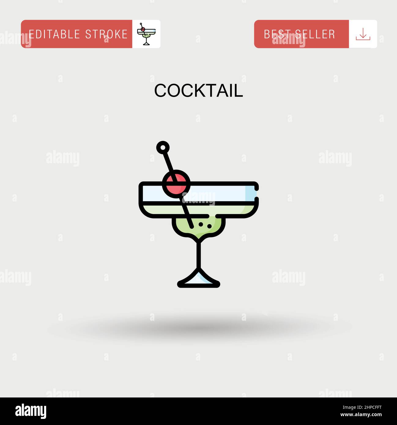 Cocktail Simple vector icon Stock Vector Image & Art - Alamy