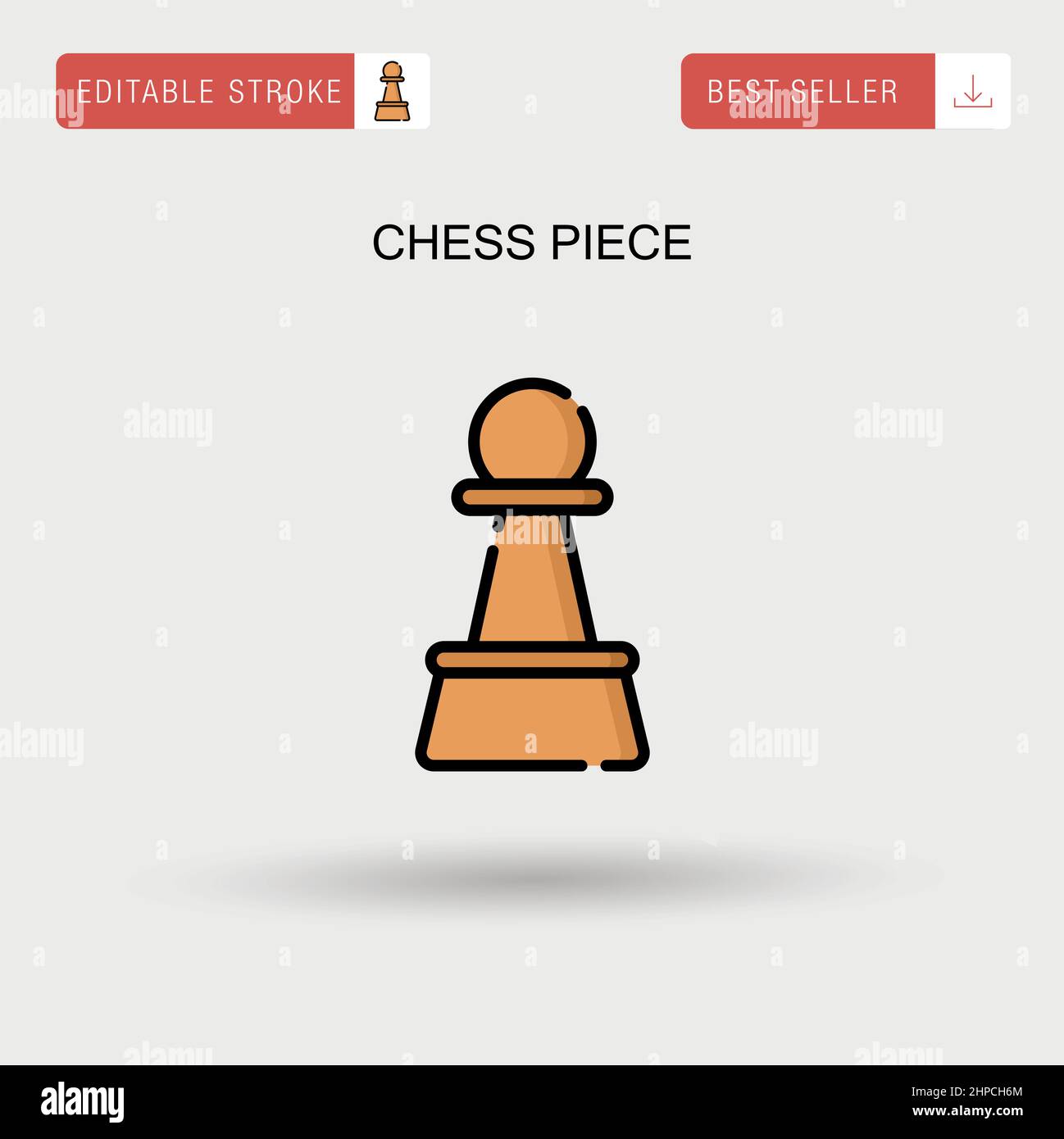 Chess piece Simple vector icon. Stock Vector