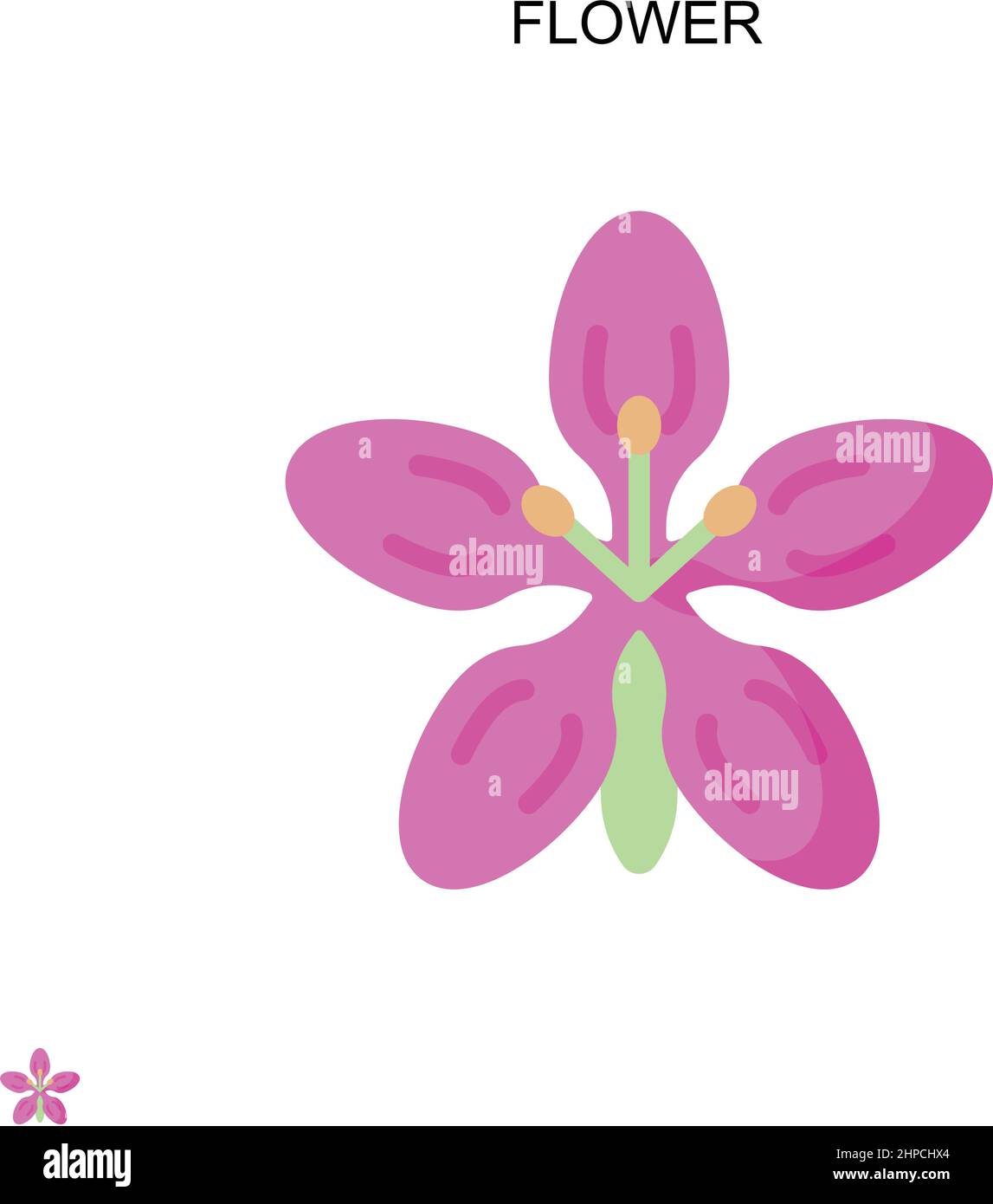 Flower Simple vector icon. Illustration symbol design template for web ...