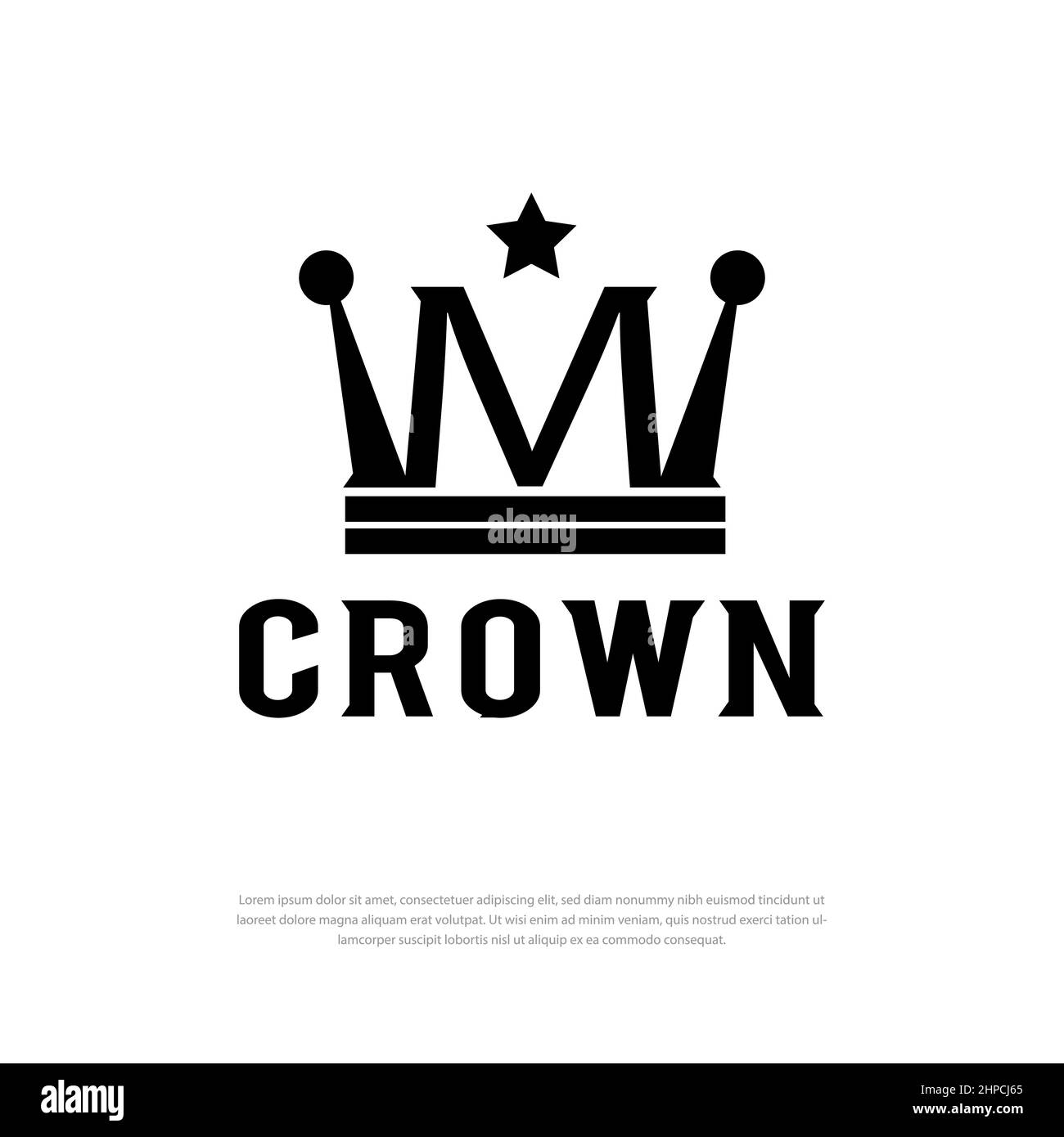 Premium letter M star icon crown vector design logo Stock Vector