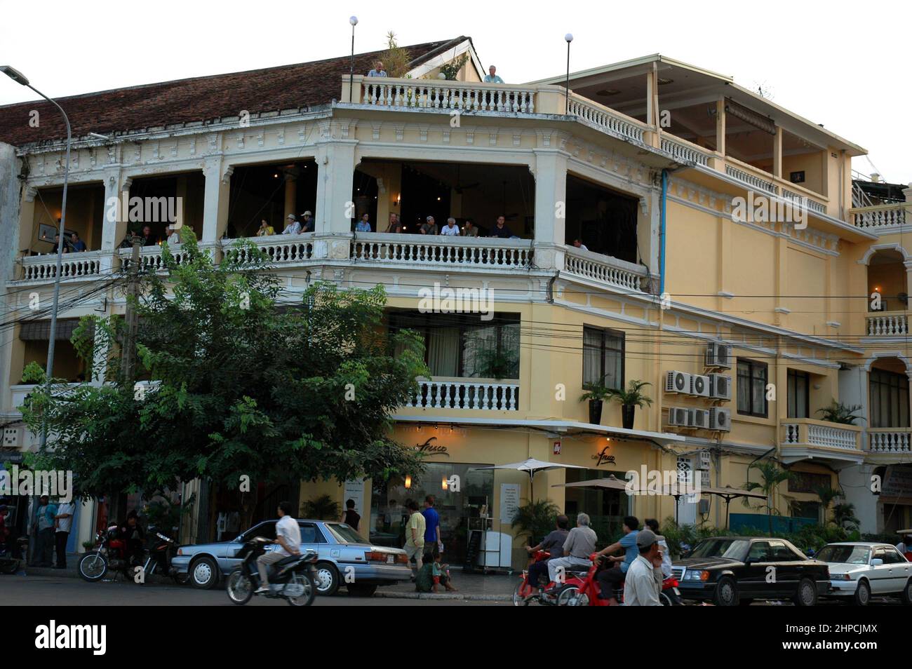 FCC restaurant, Preah Sisowath Quay, Phnom Penh, kingdom of Cambodia, Southeast Asia Stock Photo
