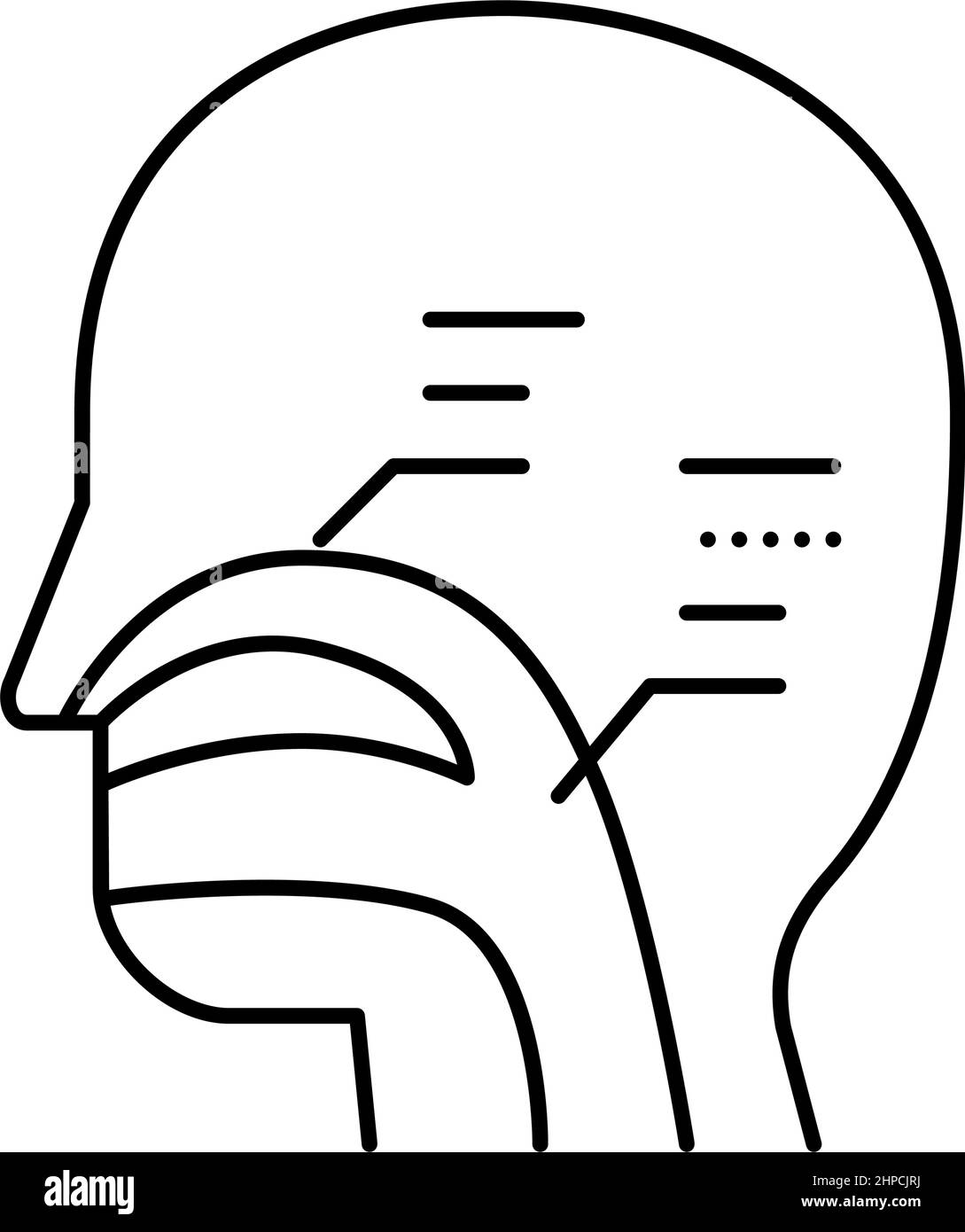 nasal passages line icon vector illustration Stock Vector