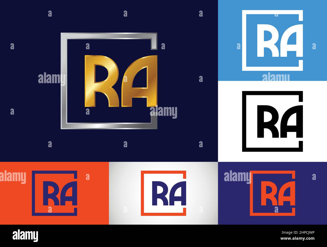 Initial Monogram Letter R A Logo Design Vector Template. RA Letter Logo