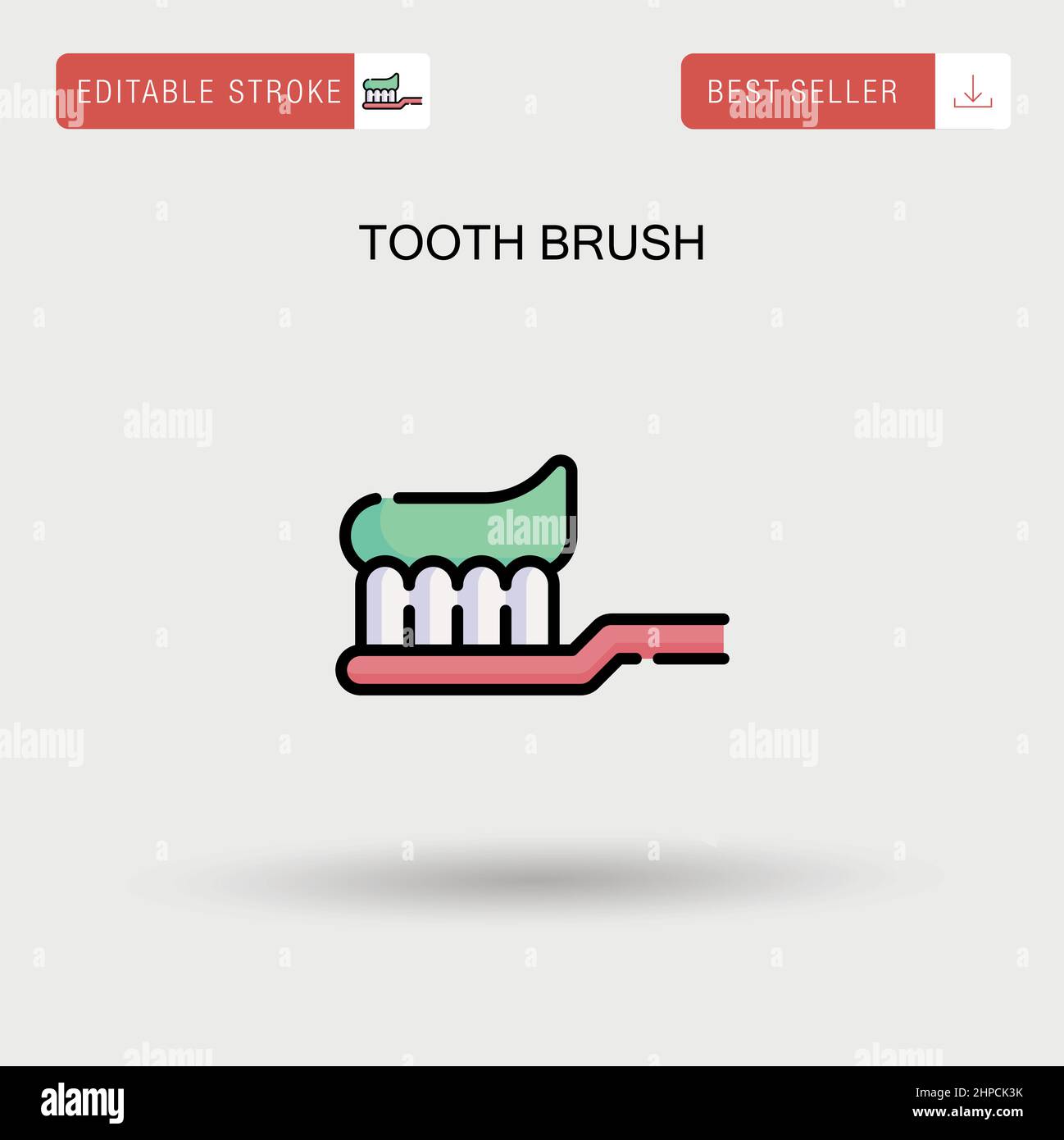 Tooth Brush Simple vector icon. Stock Vector