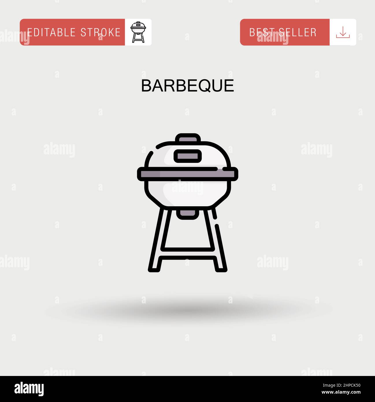 Barbeque Simple vector icon. Stock Vector