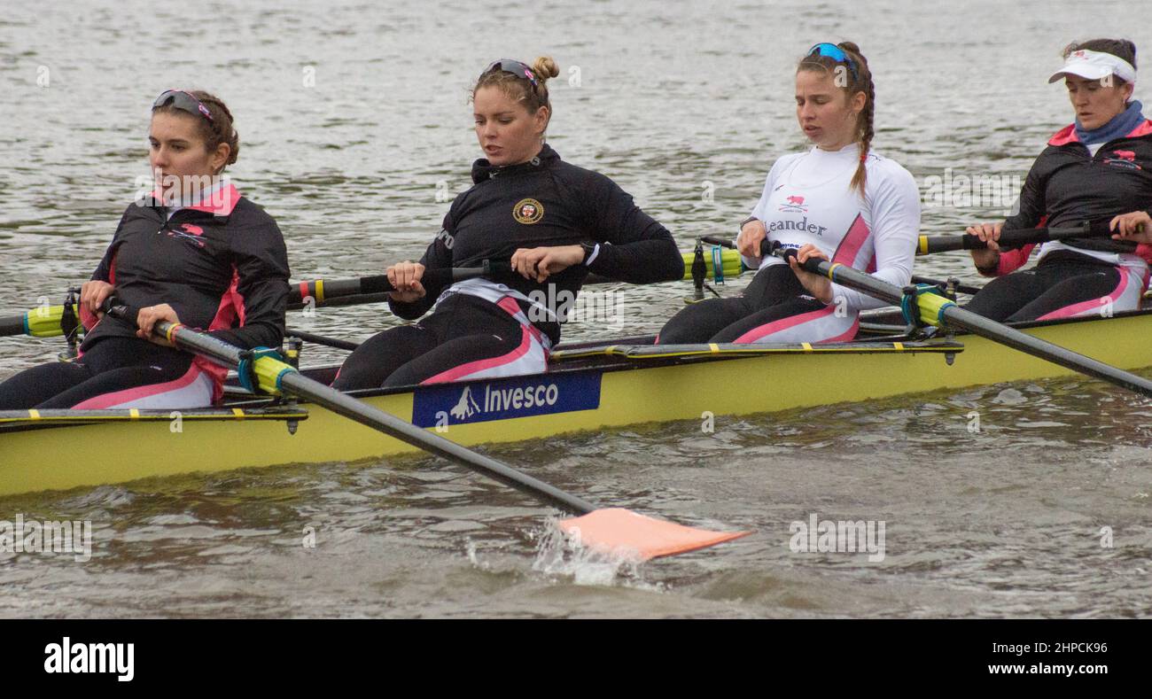 London, UK. 20th Feb, 2022. Oxford Beat Leander As Seen From The Umpire ...