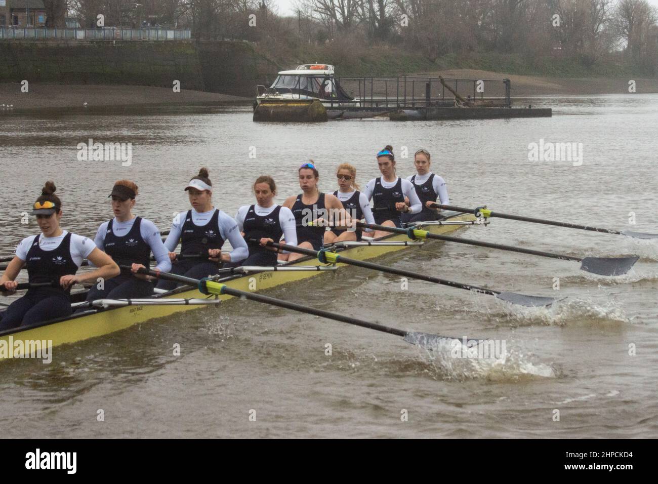 London, UK. 20th Feb, 2022. Oxford Beat Leander As Seen From The Umpire ...