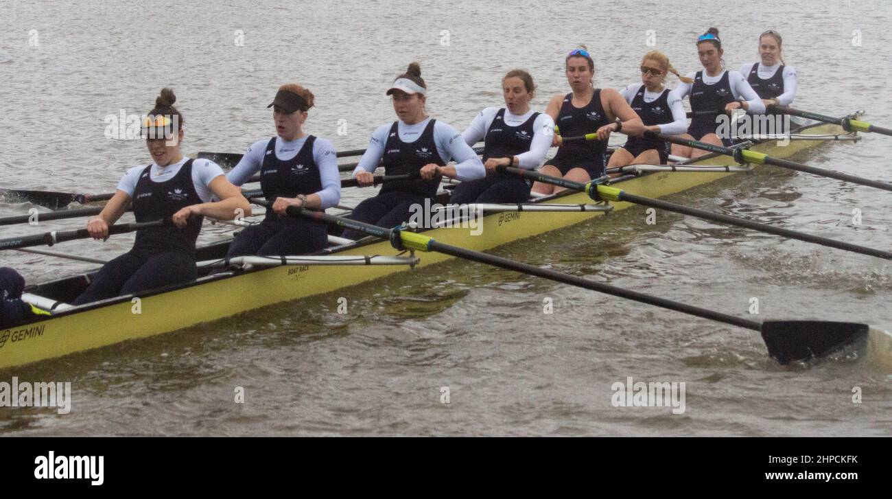 London, UK. 20th Feb, 2022. Oxford Beat Leander As Seen From The Umpire ...