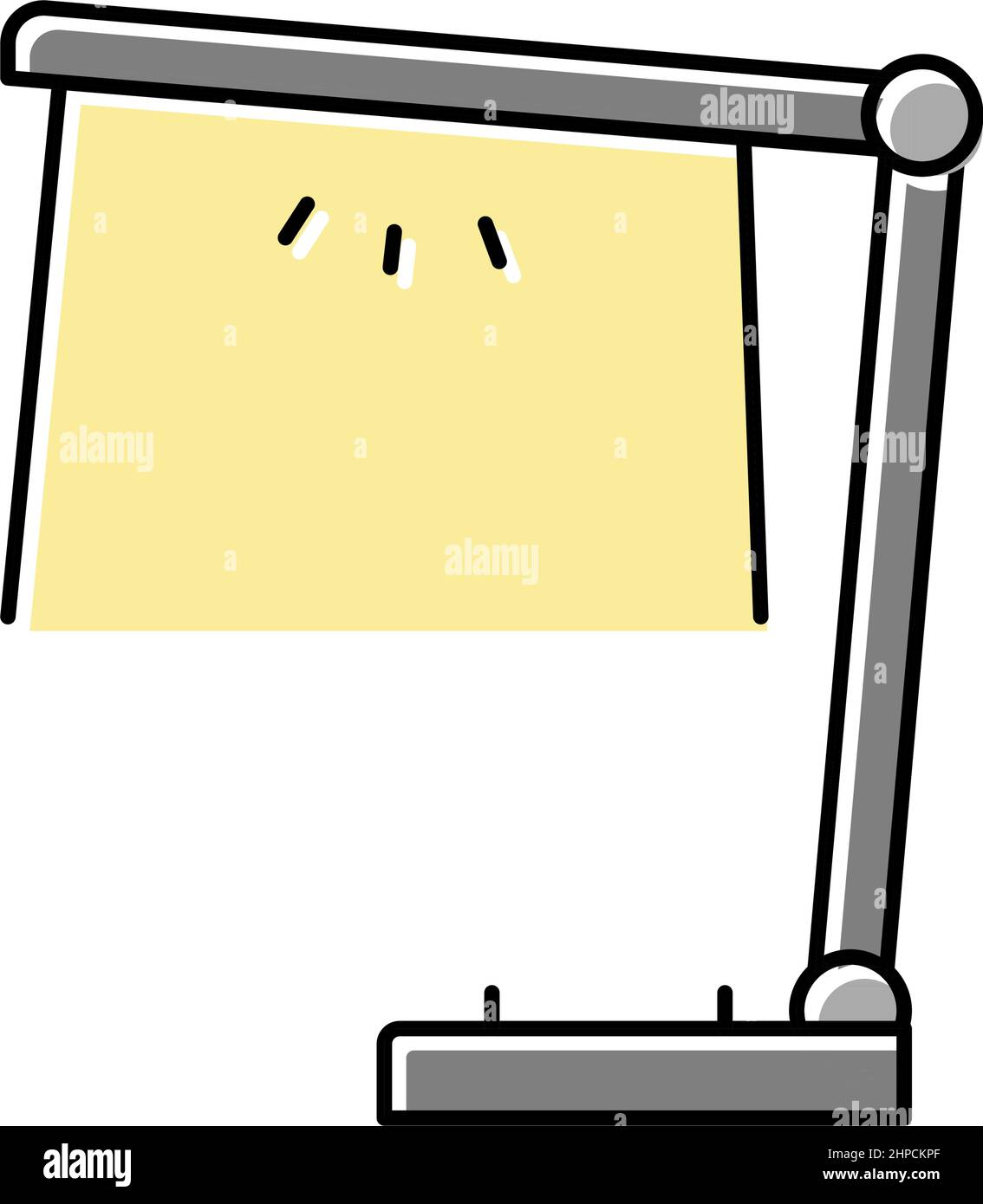 wide led desk lamp color icon vector illustration Stock Vector Image ...