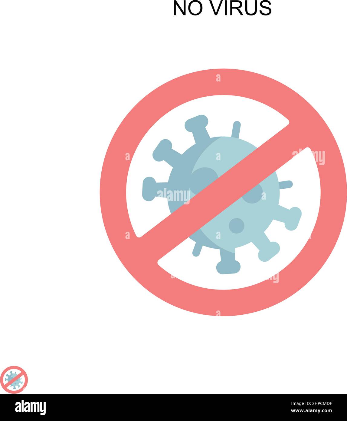 No virus Simple vector icon. Illustration symbol design template for ...