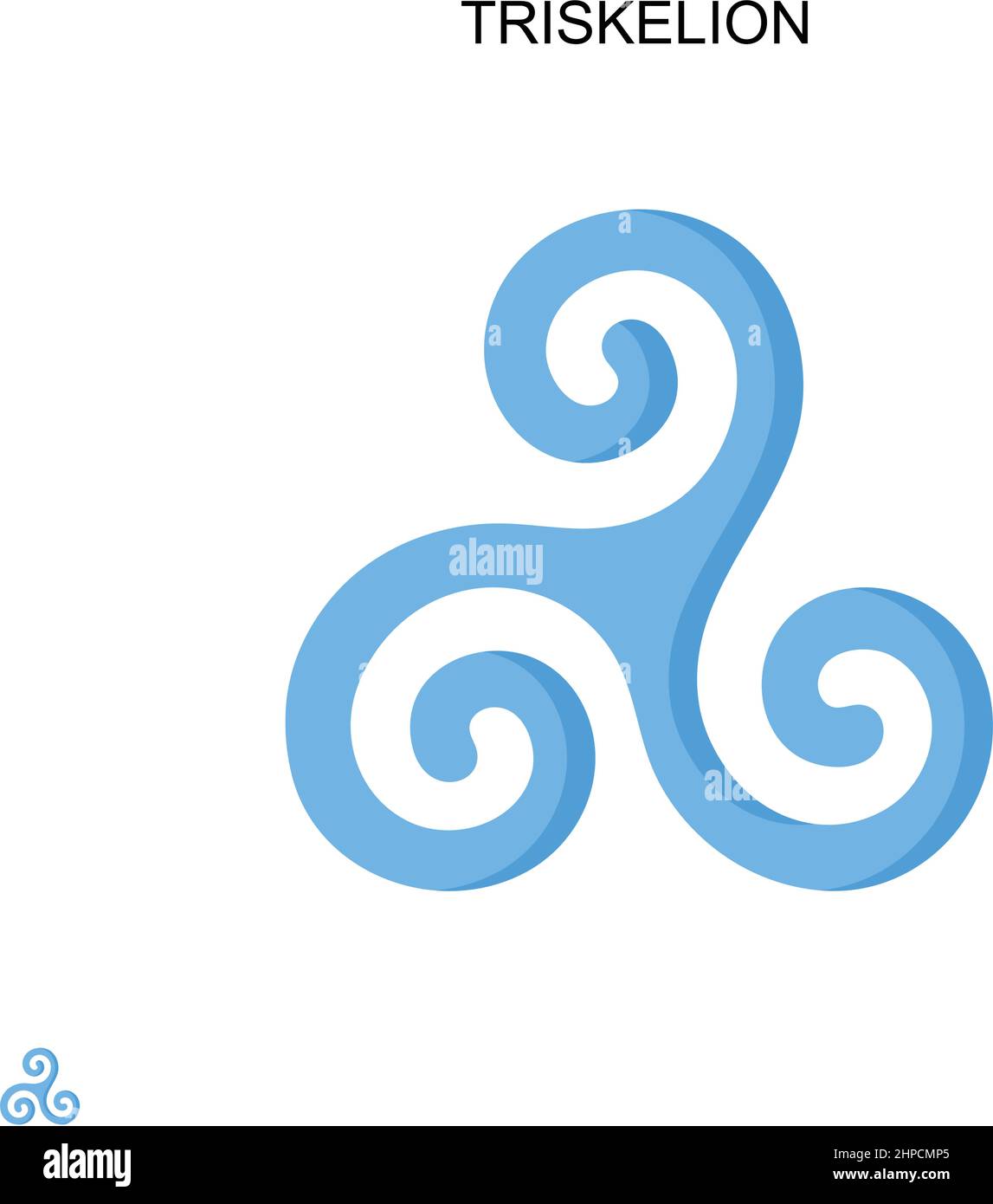 Triskelion Simple vector icon. Illustration symbol design template for web mobile UI element. Stock Vector