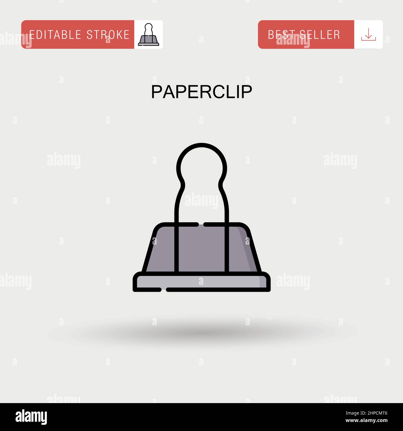 Paperclip Simple vector icon Stock Vector Image & Art Alamy