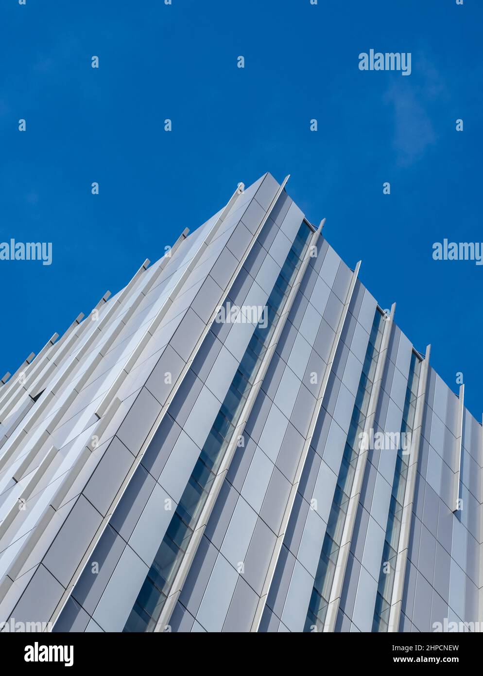 Abstract Architecture Image Of A Futuristic Skyscraper With Copy Space Stock Photo