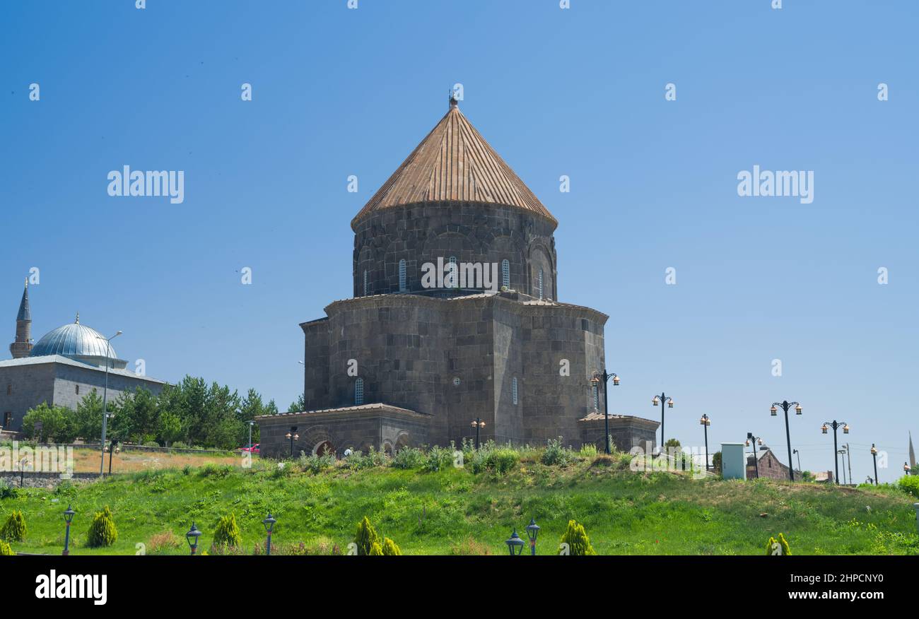Church of the Apostles or Monastery Church summer season view. ( Kumbet Mosque ) Kars , Turkey Stock Photo