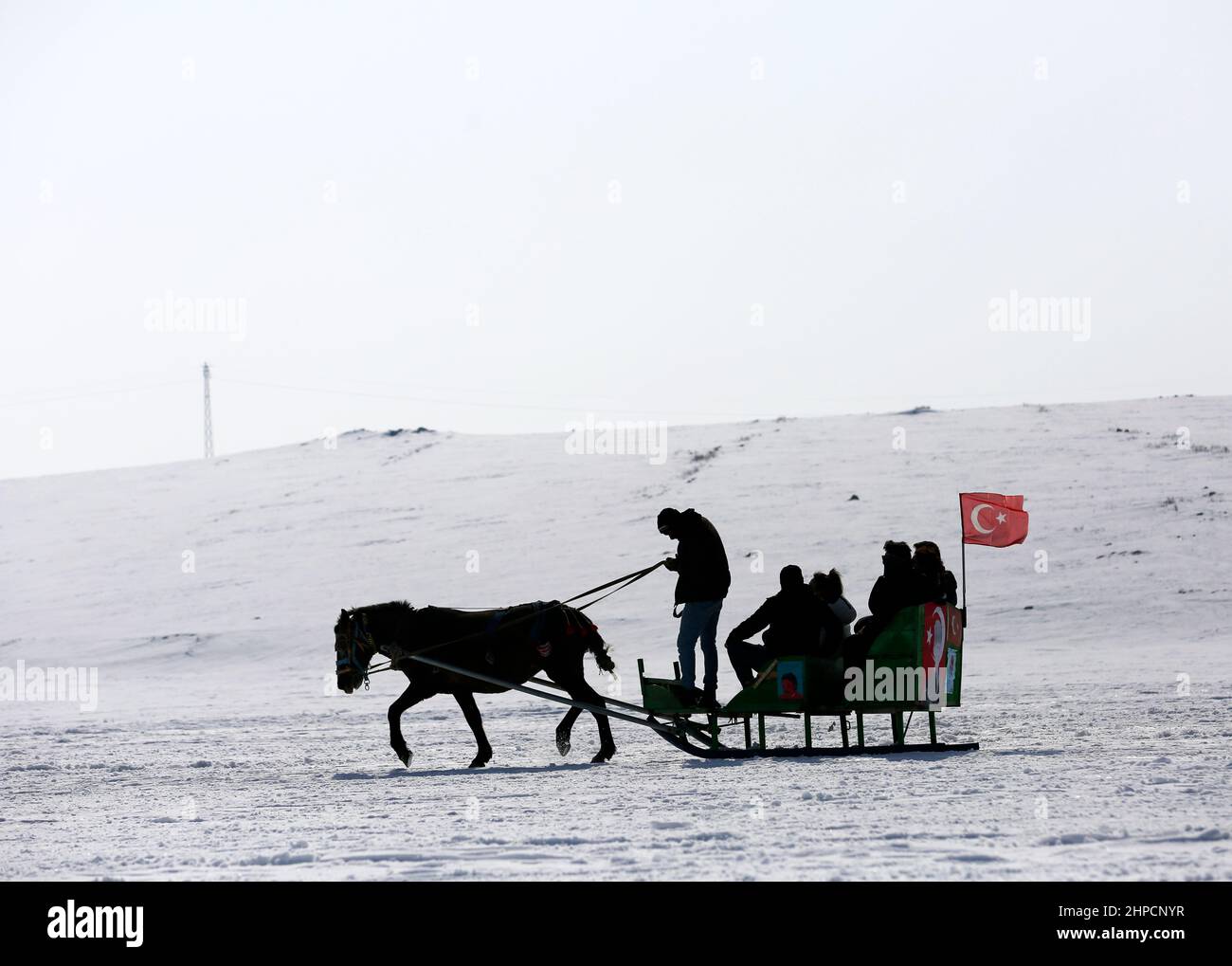 Kars Region Kars, Istanbul, Turkey. 19th Feb, 2022. The Cildir Lake, in ...