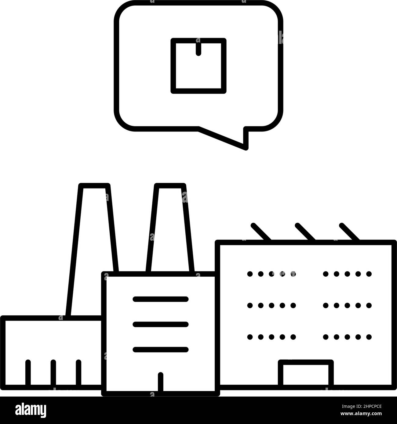 manufacturing factory line icon vector illustration Stock Vector Image ...