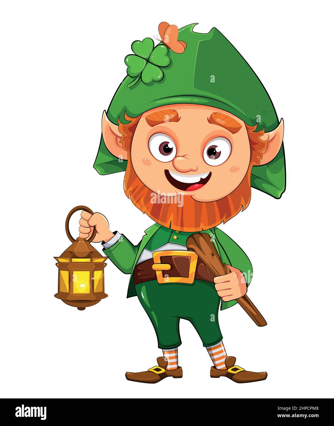 St. Patricks Day Leprechaun Cartoon Clipart Vector Stock Vector Image & Art  - Alamy