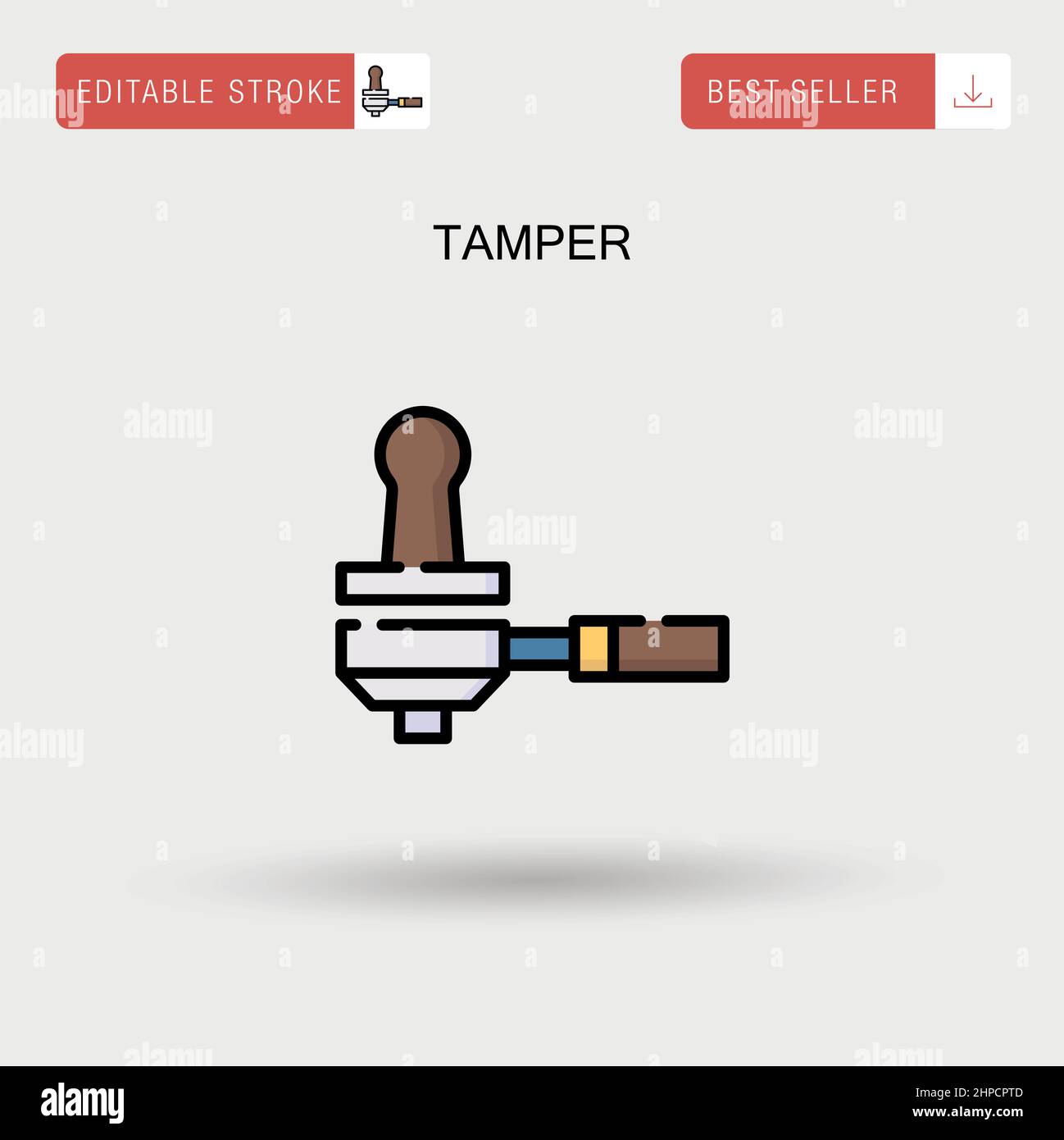 Tamper Simple vector icon. Stock Vector