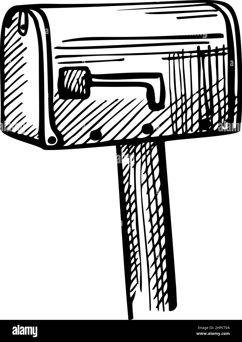 wedding post box black and white clipart