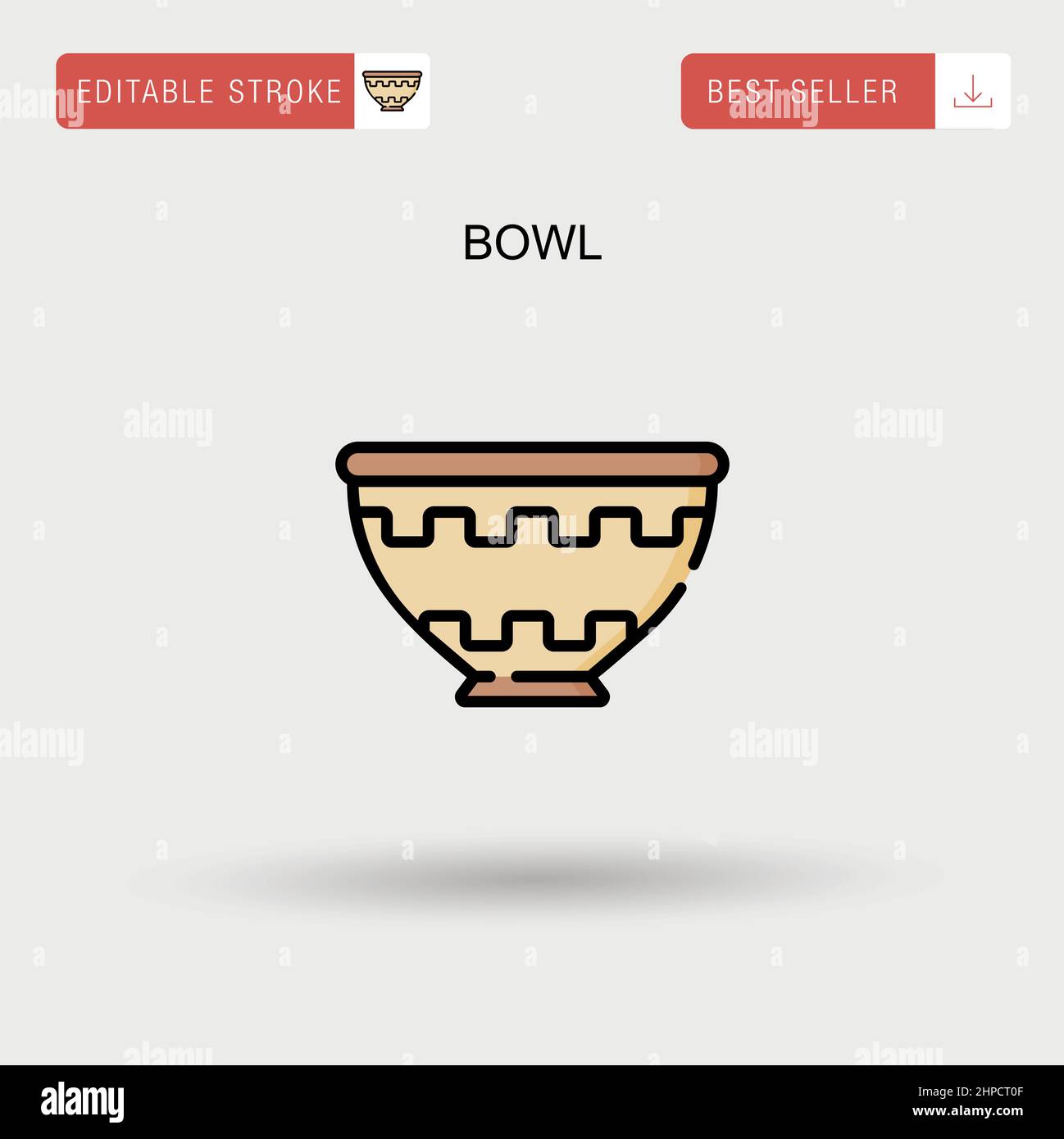 Bowl Simple vector icon. Stock Vector