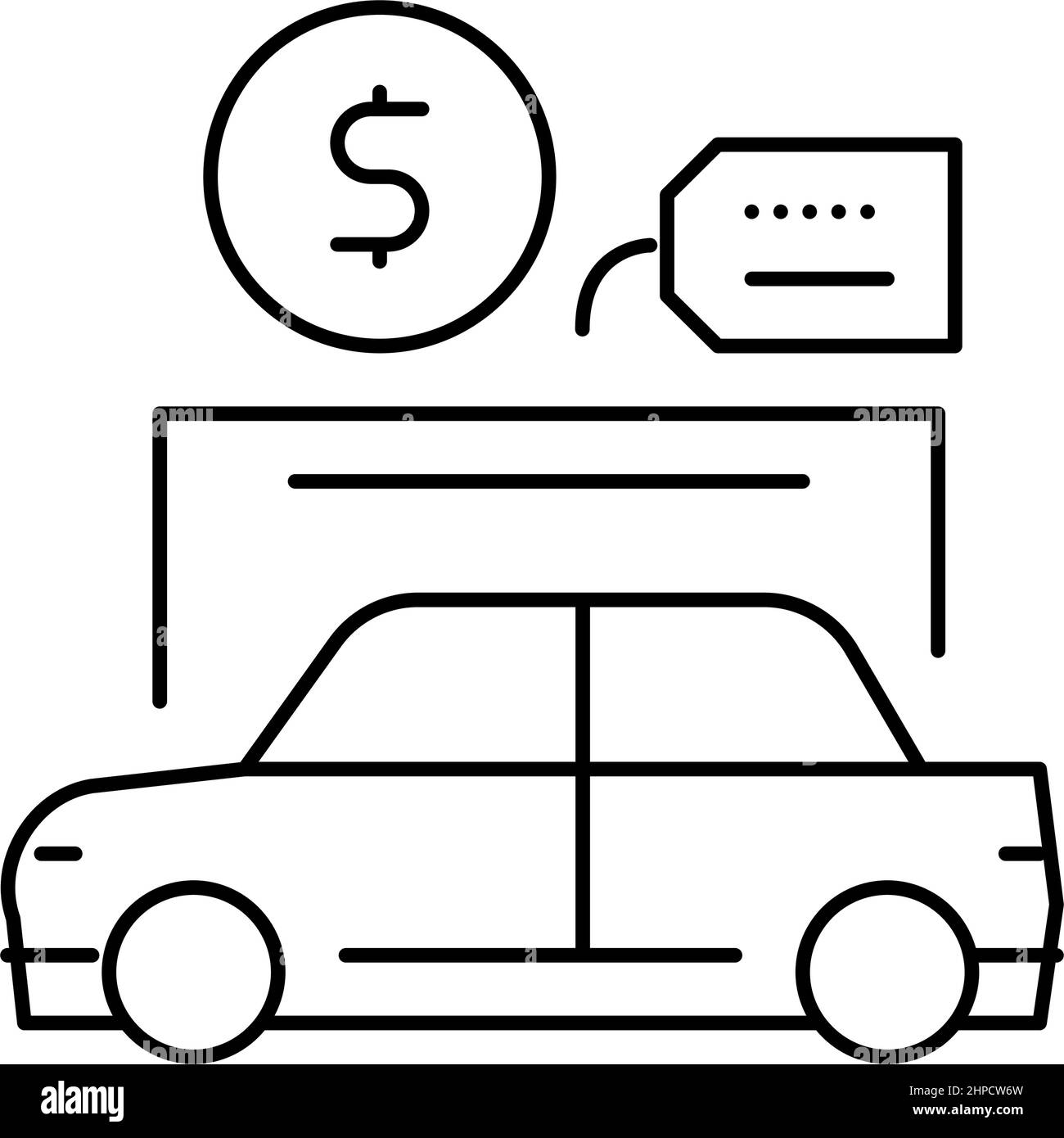 car rental line icon vector illustration sign Stock Vector Image & Art ...