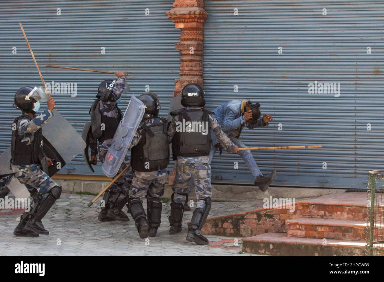 Nepal riot police hires stock photography and images Alamy