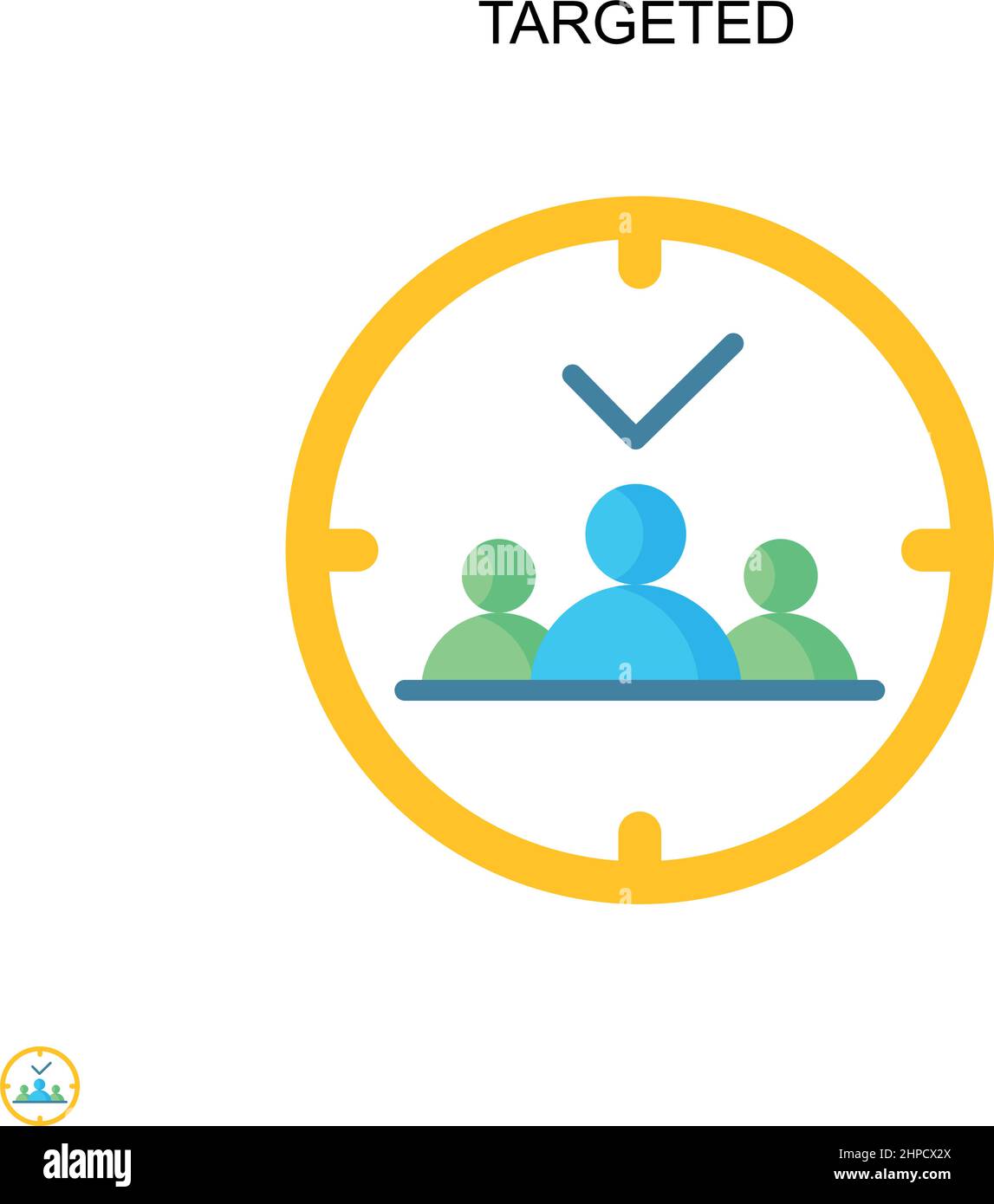Targeted Simple vector icon. Illustration symbol design template for ...