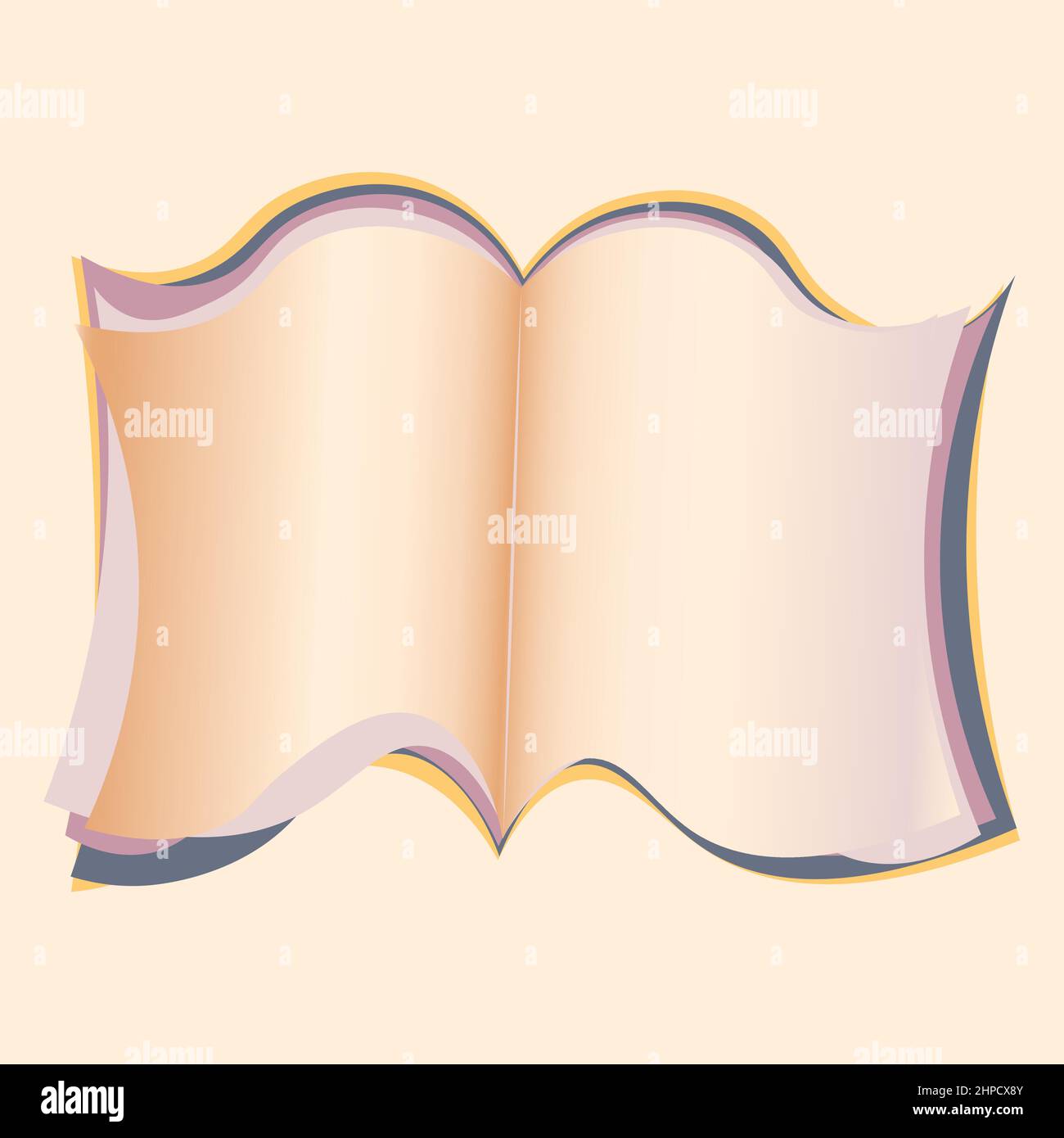Illustration on a square background - open book, reading, literature ...