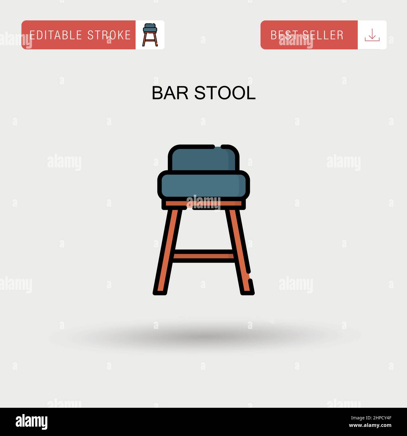 Bar stool Simple vector icon Stock Vector Image & Art Alamy