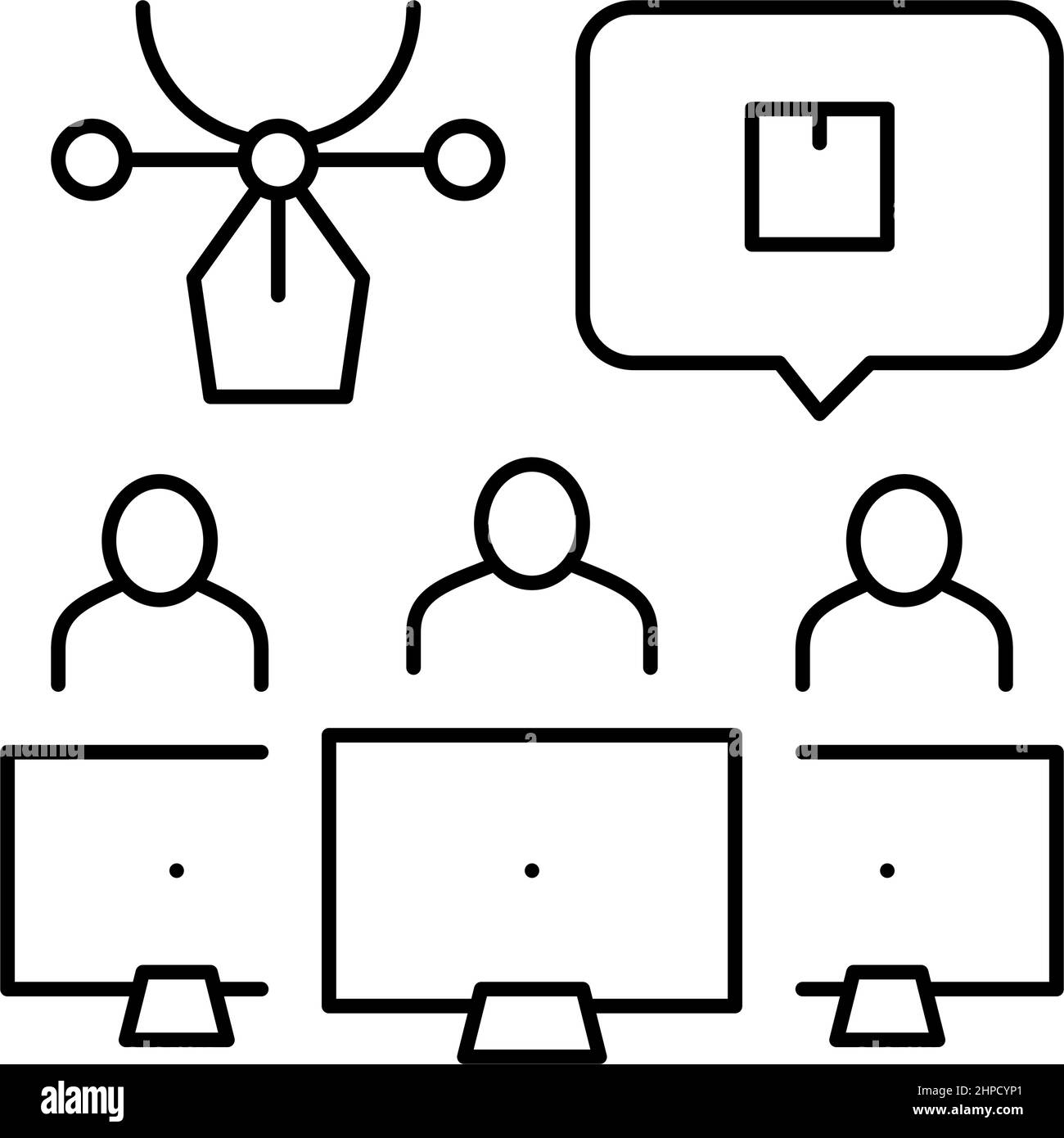 factory creative command line icon vector illustration Stock Vector ...