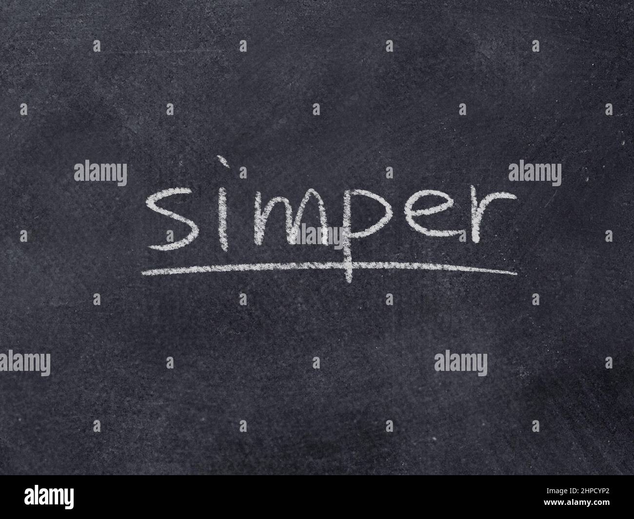 simper concept word on blackboard background Stock Photo